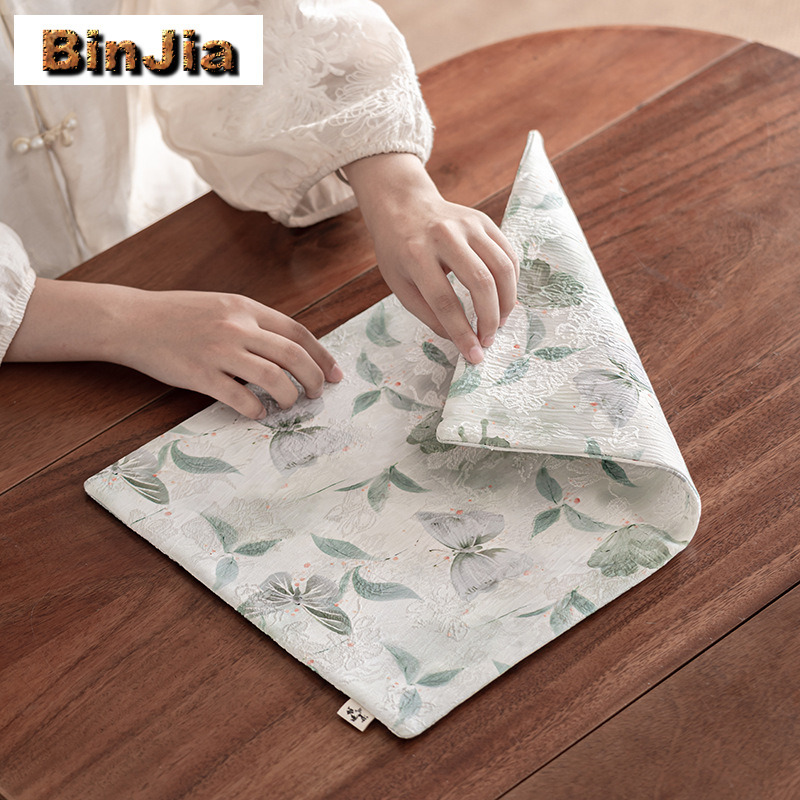 Embroidery Service - الديباج التطريز الظل فراشة الوجهين طاولة
