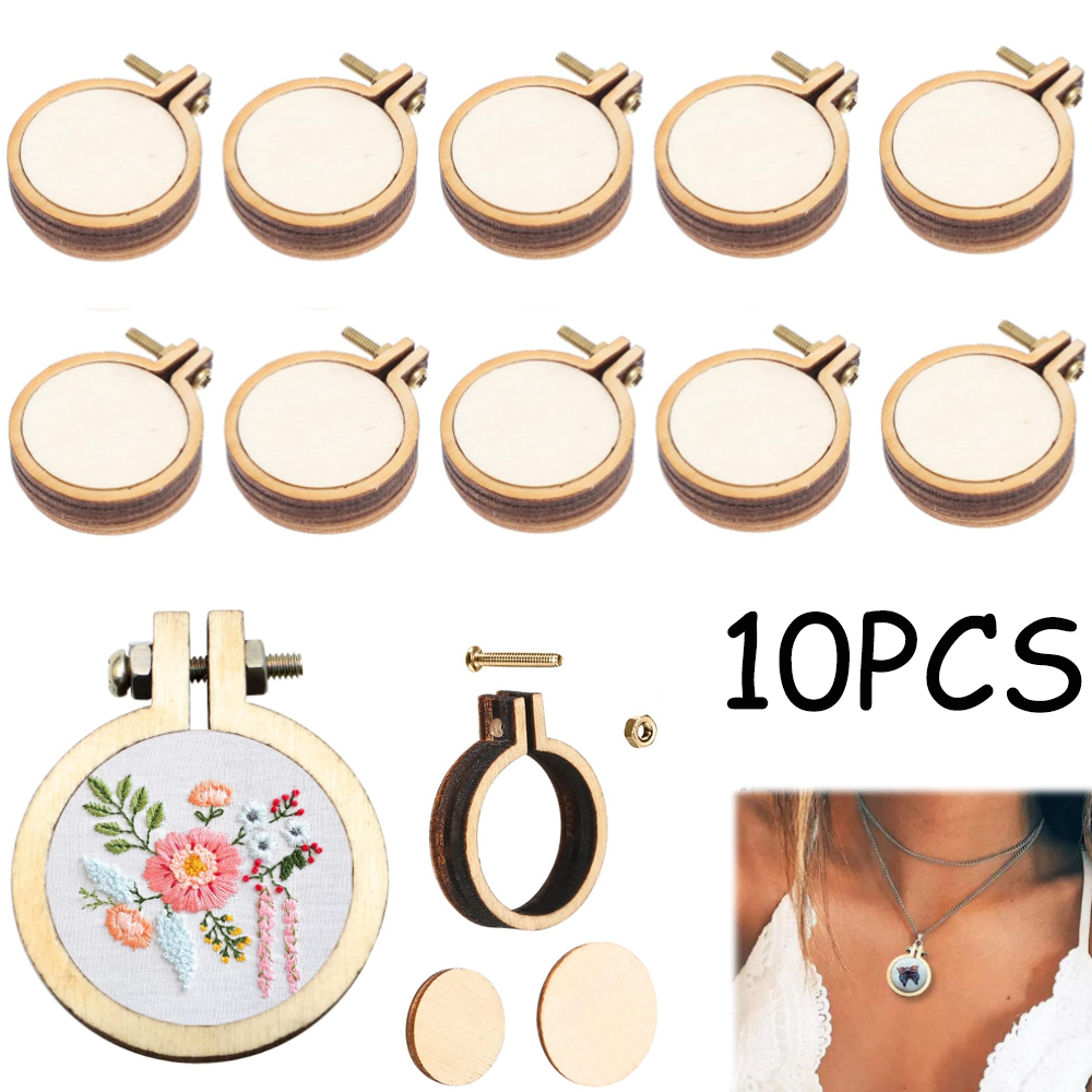 Stitch Marker Ring - 10 قطعة/المجموعة خشبية صغيرة التطريز هوب