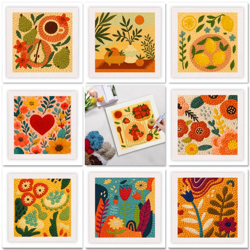 Embroidery Ideas For Bags - مجموعة أدوات التطريز بالإبرة المثقوبة من