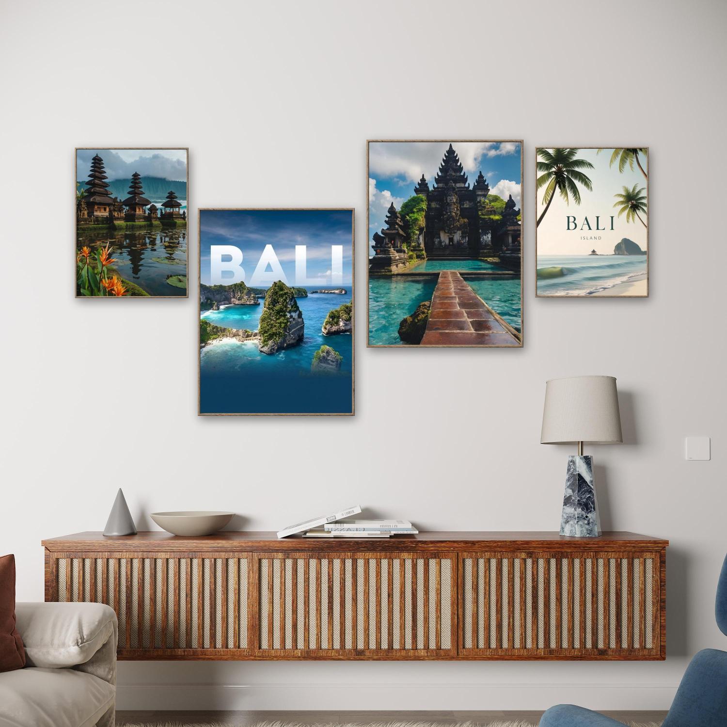 Embroidery Bali - لوحة ماسية ثلاثية الأبعاد لمنظر جزيرة