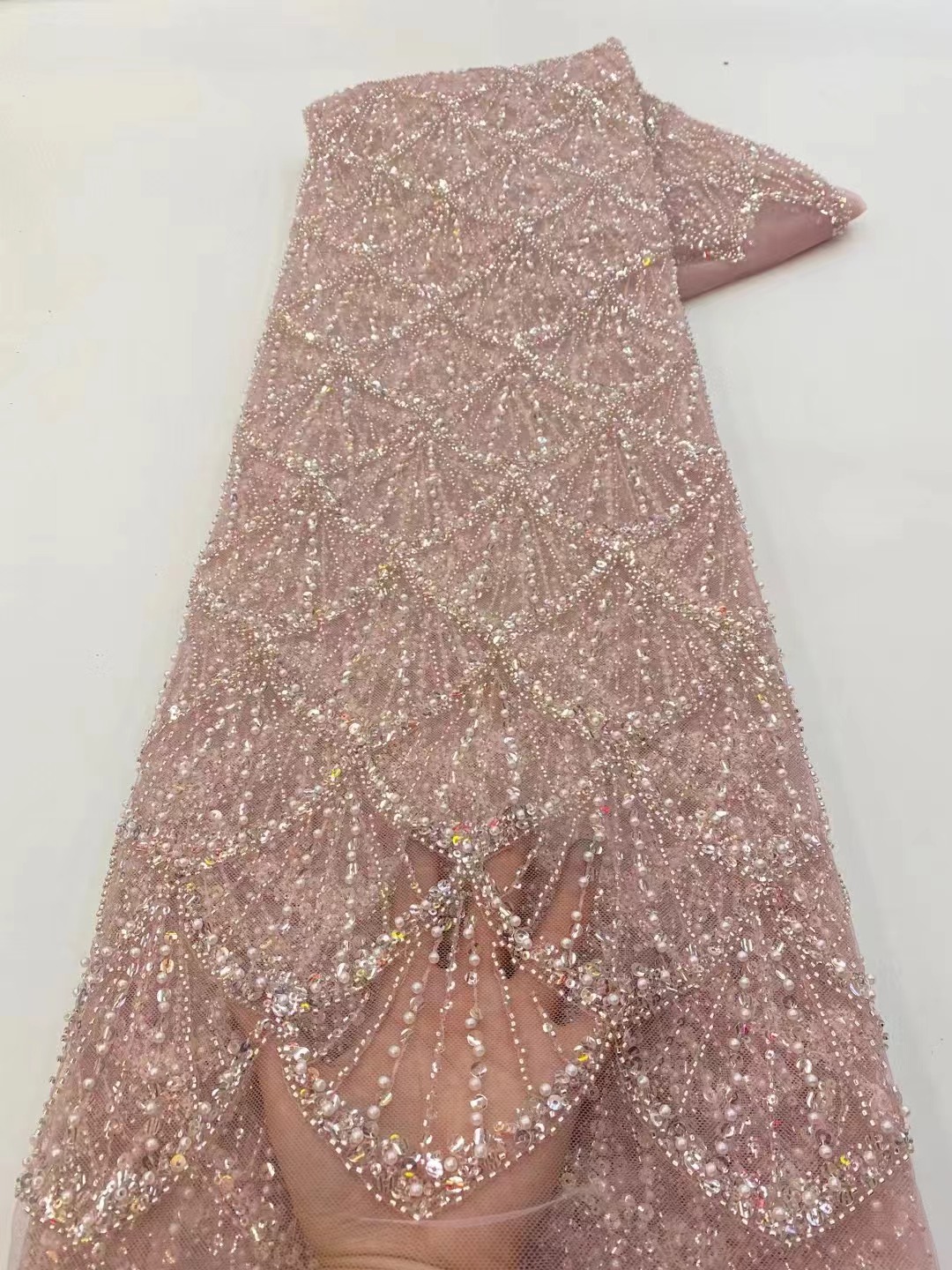 Embroidery Net Dress - قماش دانتيل تول أفريقي 2026، قماش
