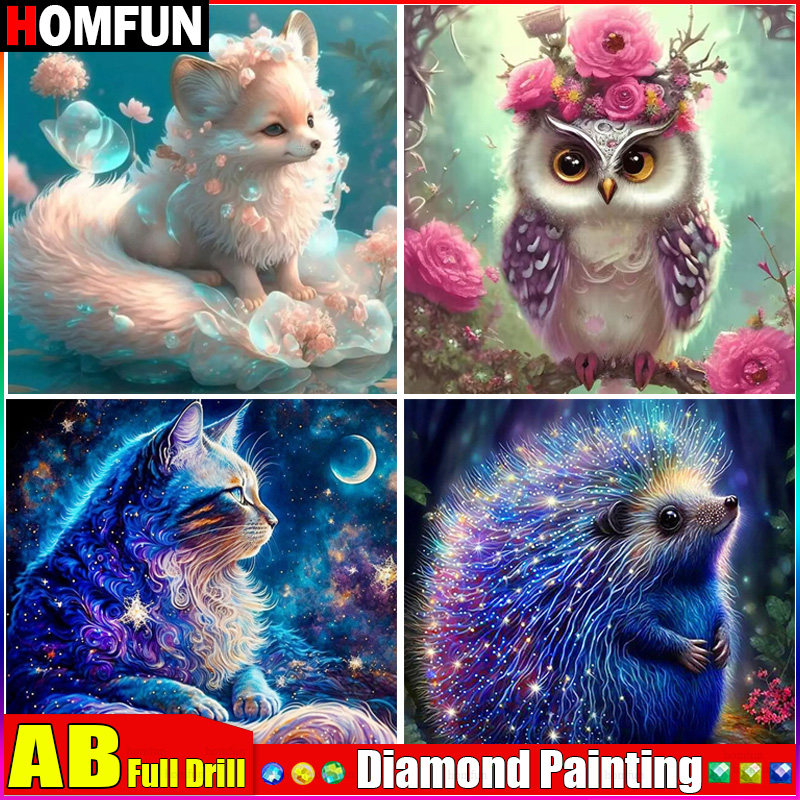 Embroidery Cross Stitch Patterns - HOMFUN AB كامل الماس التطريز 