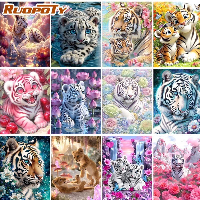 Embroidery Ideas For Bags - مجموعات رسم بالألماس من RUOPOTY، هدايا