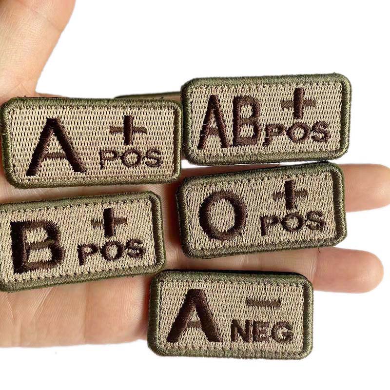 Embroidery Fonts - 4 قطع/مجموعة شارات فصيلة الدم A