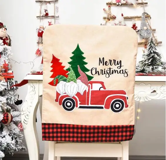 4/6/8 قطعة غطاء كرسي عيد الميل - مراجعة Embroidery Xmas Tree وسعره