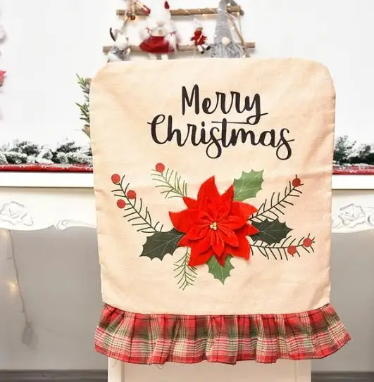 4/6/8 قطعة غطاء كرسي عيد الميل - مراجعة Embroidery Xmas Tree وسعره