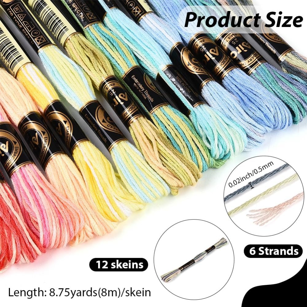 12 خيطًا، 105 ياردة، 6 طبقات،  - مراجعة Embroidery Stitch وسعره