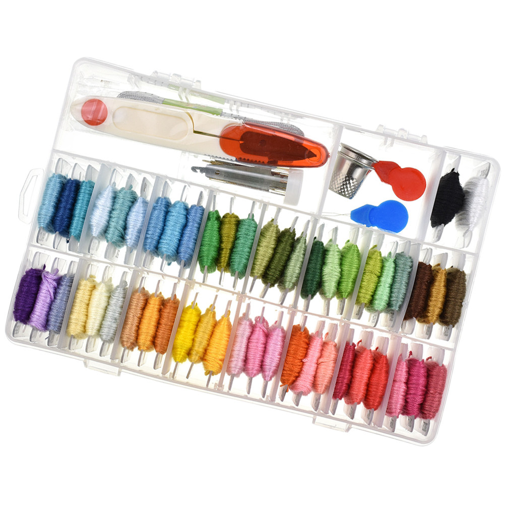 مجموعة تطريز متنوعة للمبتدئين  - مراجعة Embroidery Stitch وسعره