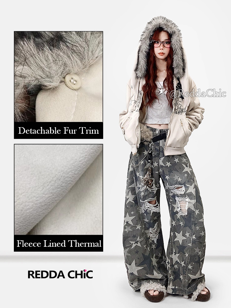 REDDACHiC الجمالية زمم الجرافي - مراجعة Embroidery Zip Up Hoodie وسعره