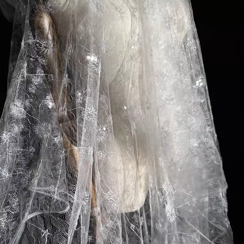 الدانتيل زهرة التطريز الترتر ش - مراجعة Embroidery Net Dress وسعره