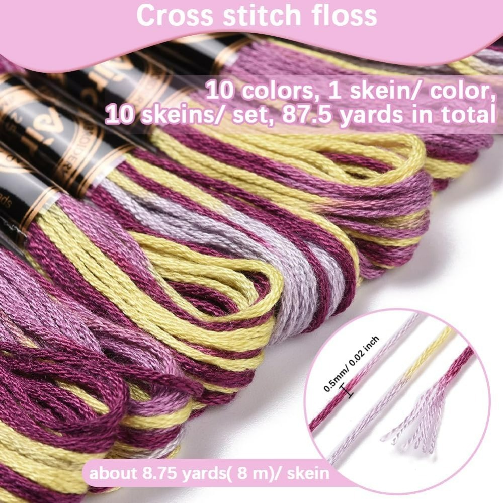 6 السواحل الأرجواني متنوعة الت - مراجعة Embroidery Stitch وسعره