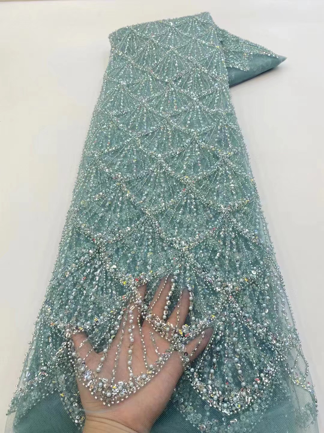 قماش دانتيل تول أفريقي 2026، ق - مراجعة Embroidery Net Dress وسعره