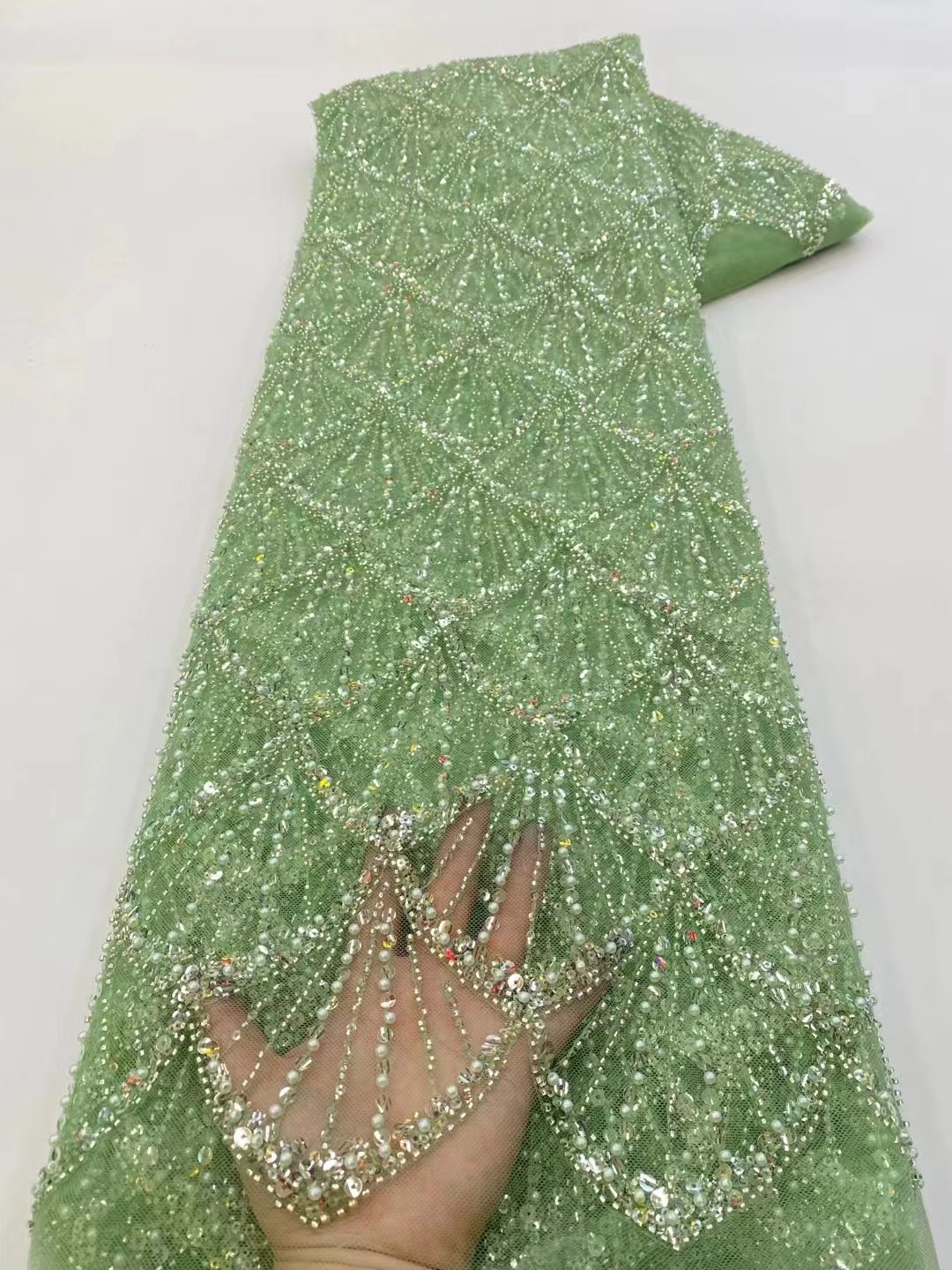 قماش دانتيل تول أفريقي 2026، ق - مراجعة Embroidery Net Dress وسعره