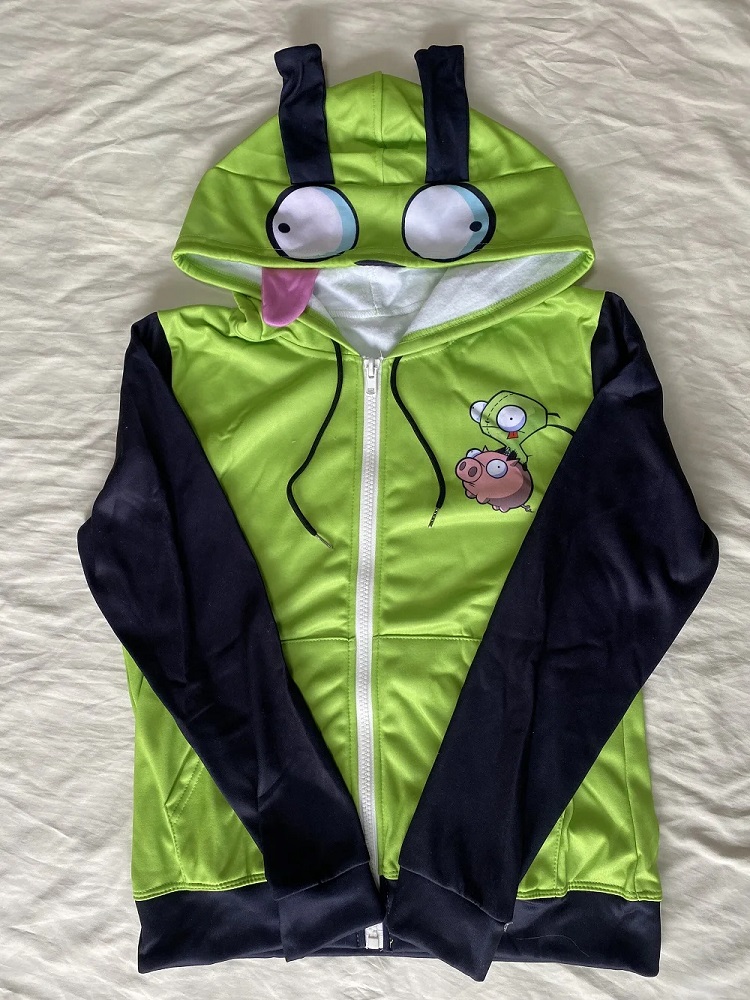 أنيمي الغازي تأثيري حلي معطف ا - مراجعة Embroidery Zip Up Hoodie وسعره