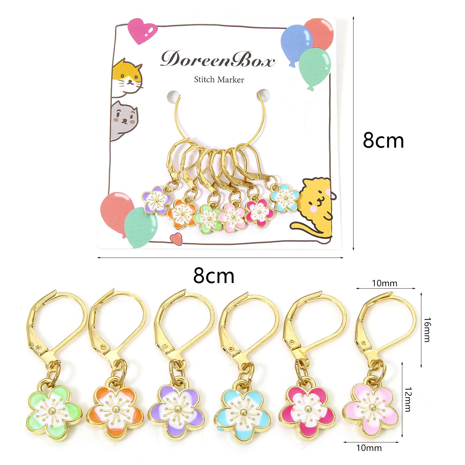 6 قطعة/المجموعة الحياكة غرزة ع - مراجعة Stitch Marker Ring وسعره
