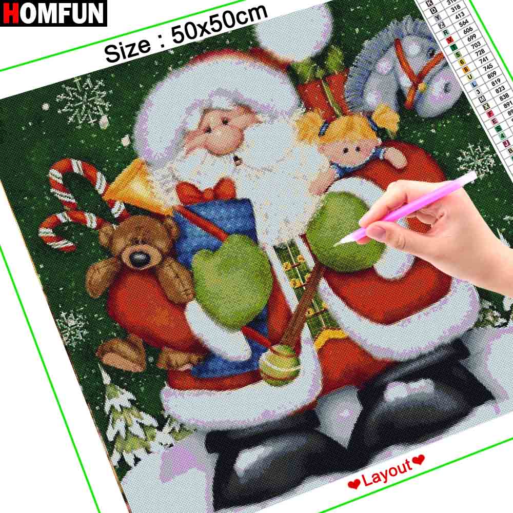 HOMFUN الماس اللوحة كامل مربع/ - مراجعة Embroidery Cross Stitch Patterns وسعره