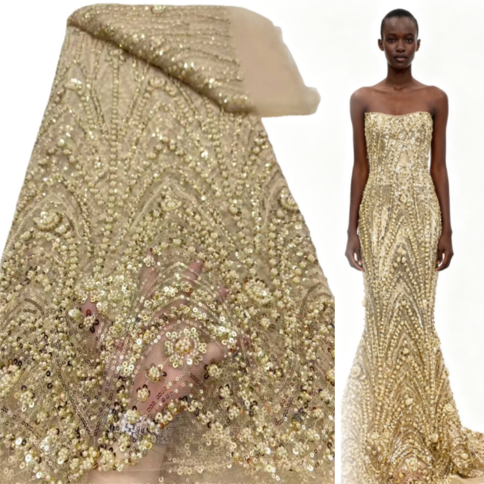 2026 الأفريقي النيجيري عالية ا - مراجعة Embroidery Net Dress وسعره