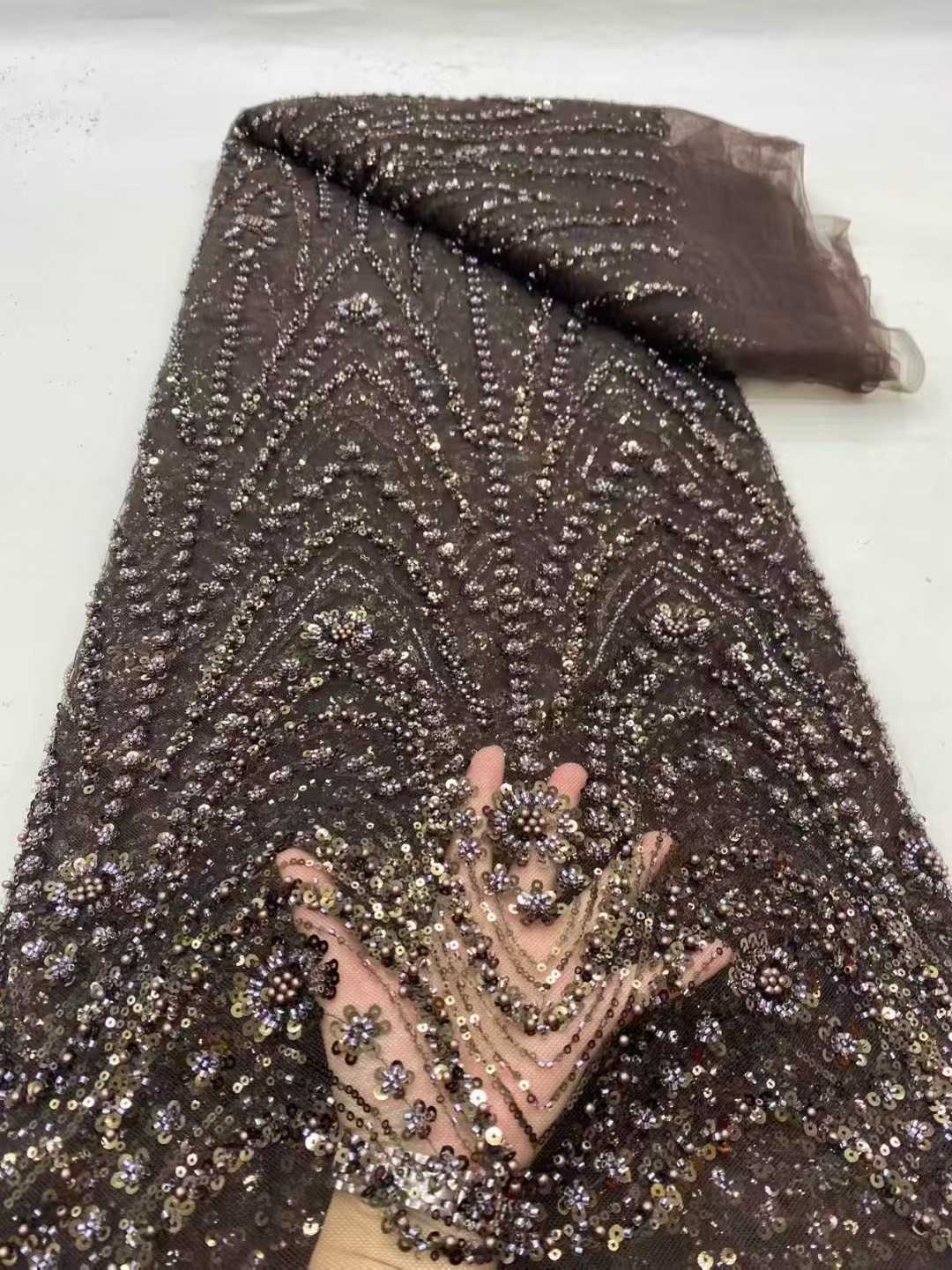 2026 الأفريقي النيجيري عالية ا - مراجعة Embroidery Net Dress وسعره