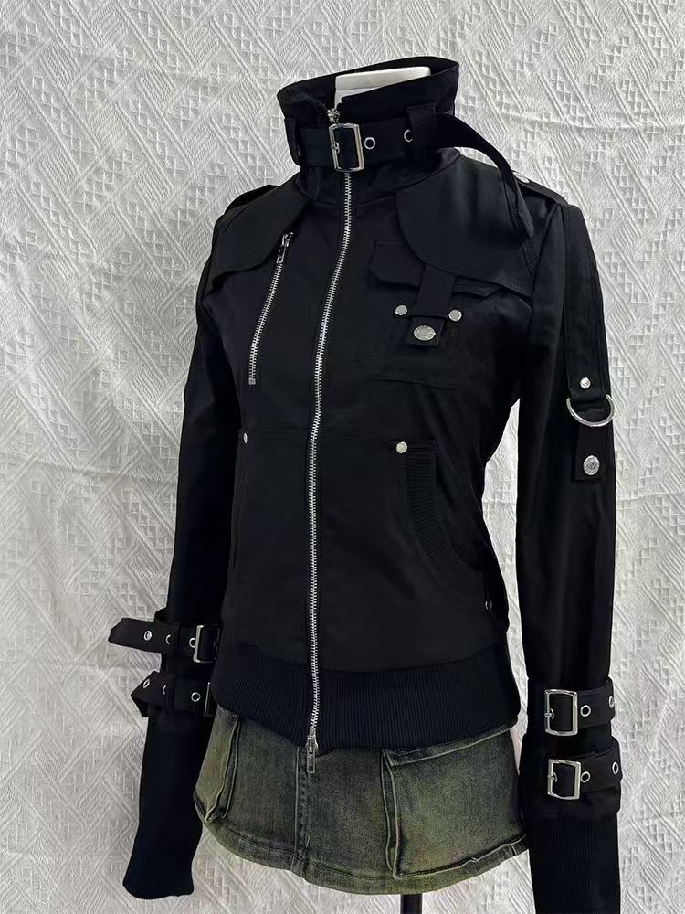سترة نسائية سوداء ضيقة بسحاب م - مراجعة Embroidery Zip Up Hoodie وسعره