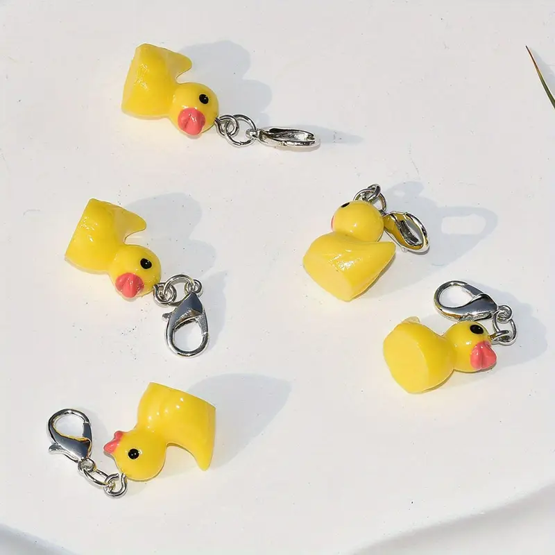 5 قطعة مشبك قفل الراتنج بطة قل - مراجعة Stitch Marker Ring وسعره