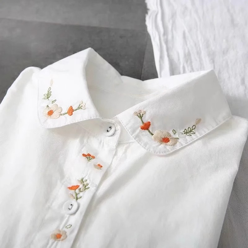 جديد القطن الخالص قمصان بيضاء  - مراجعة Embroidery Online وسعره