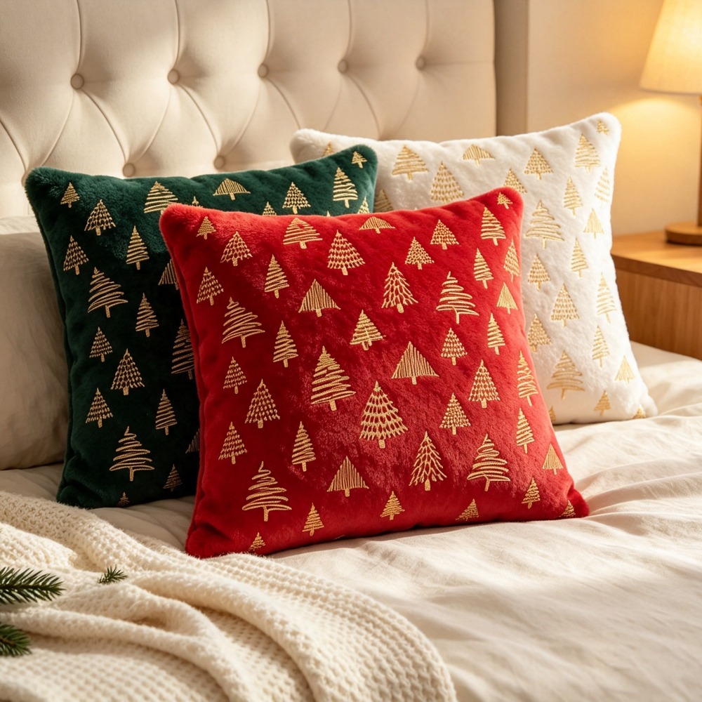 غطاء وسادة شجرة عيد الميلاد بت - مراجعة Embroidery Xmas Tree وسعره