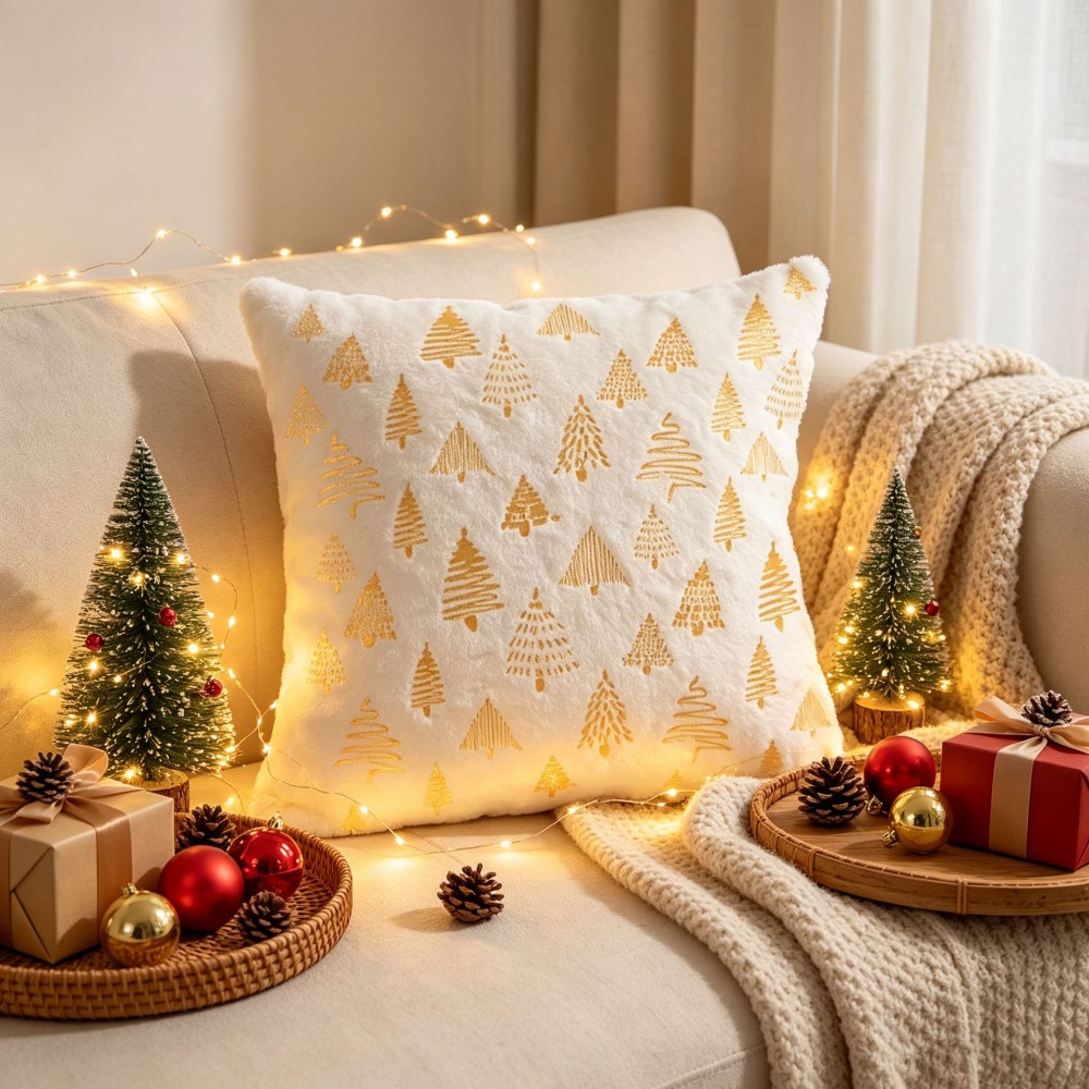 غطاء وسادة شجرة عيد الميلاد بت - مراجعة Embroidery Xmas Tree وسعره