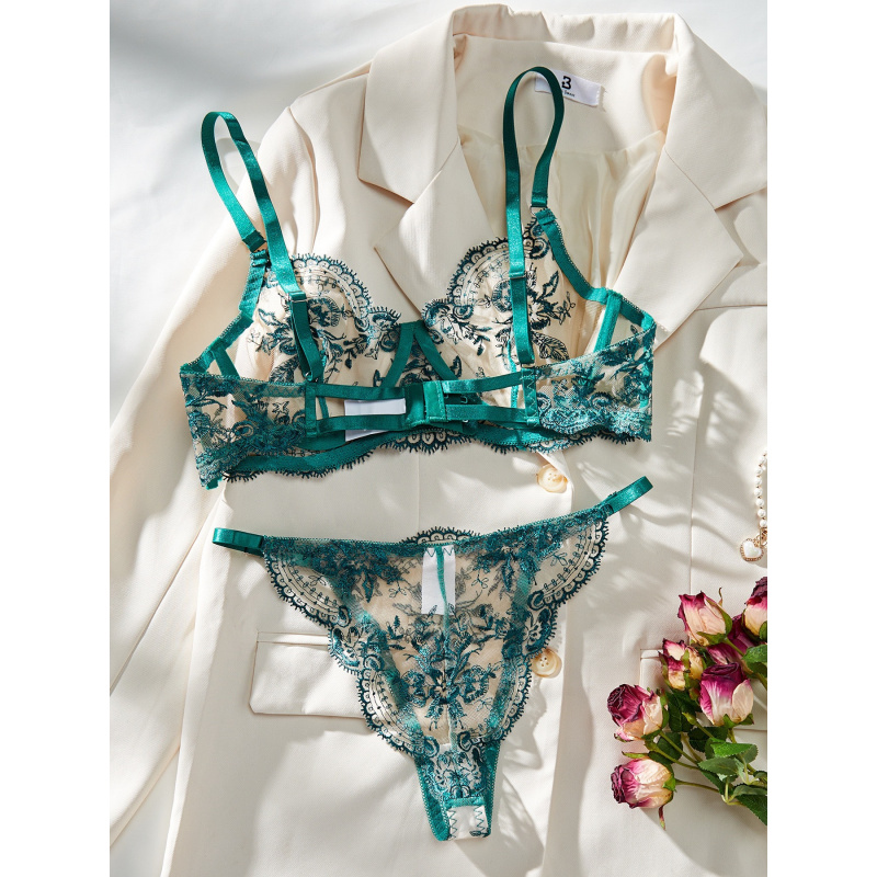 حار بيع جنسي الملابس الداخلية  - مراجعة Embroidery Set وسعره
